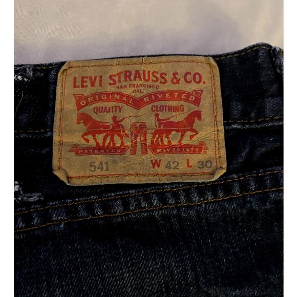 Levi's 541 Blue Jeans 42x30 Relaxed Fit Straight Leg Denim - Picture 4 of 4